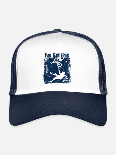 Bike Tour Time Bike MTB Road Bike Tour Gift - Trucker Cap - white/navy - Front