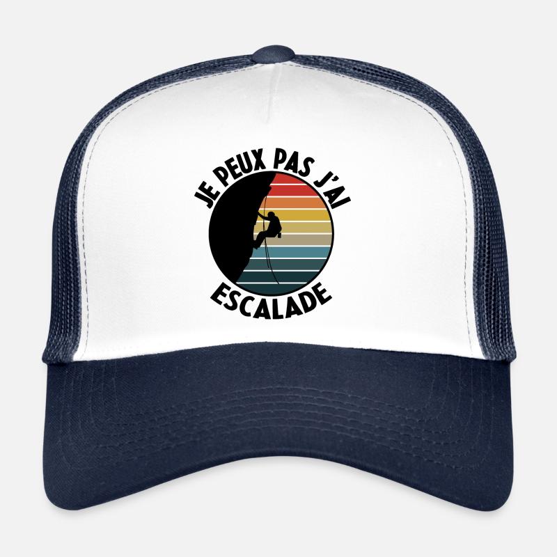 j'peux pas j'ai escalade - Casquette trucker  - blanc/marine