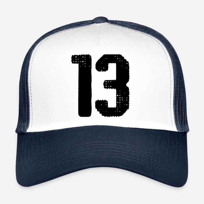 13 number jersey - Trucker Cap - white/navy