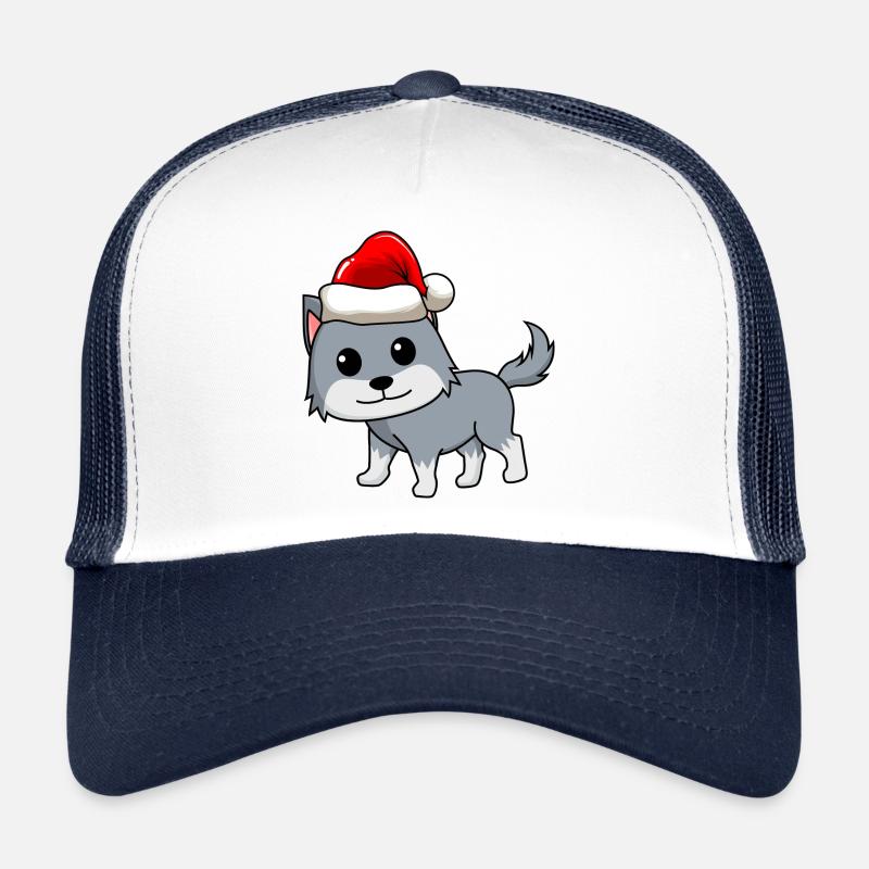 Wolf Comic Christmas Trucker Cap