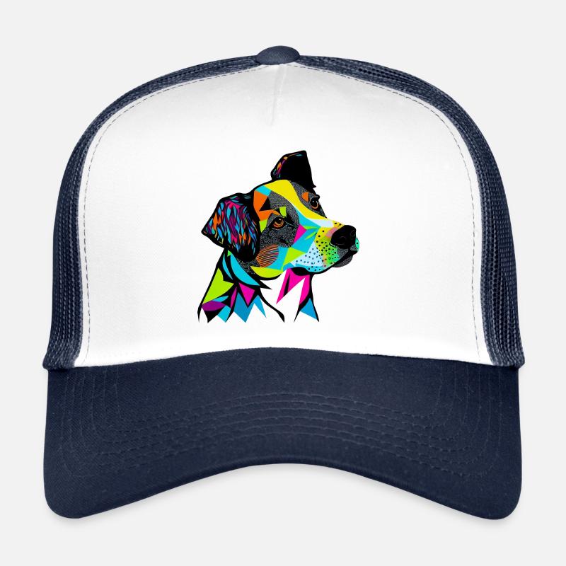 Chien coloré Casquette trucker 