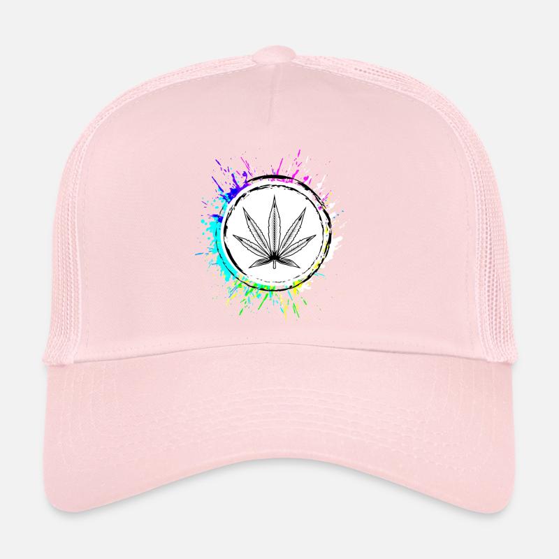 Hemp Leaf Symbol Cannabis Trucker Cap