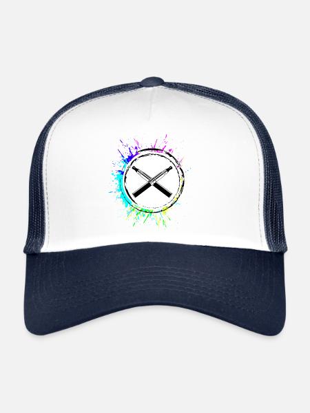 E-Cigarette Silhouette - Trucker Cap - white/navy - Front