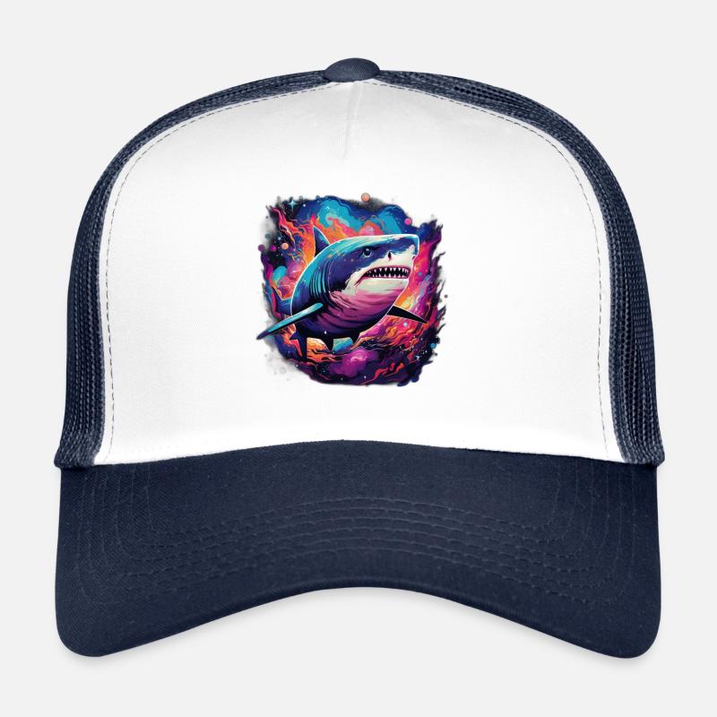 Requin à la lumière des néons Casquette trucker 