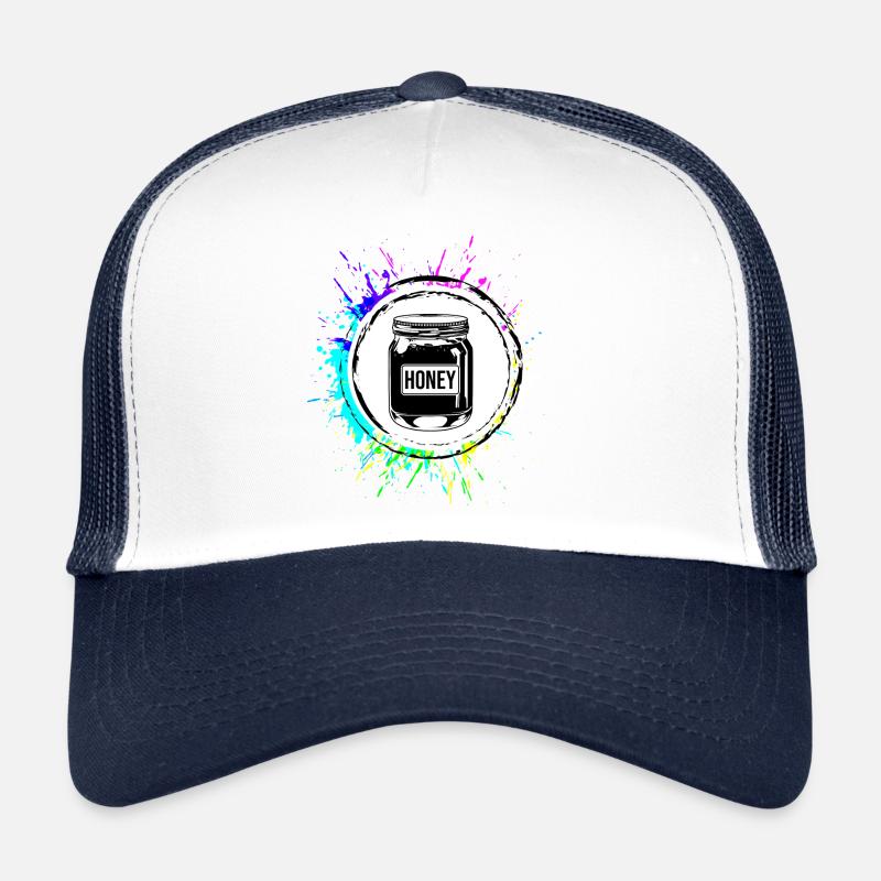 Honig symbol Imker - Trucker Cap - Weiß/Navy