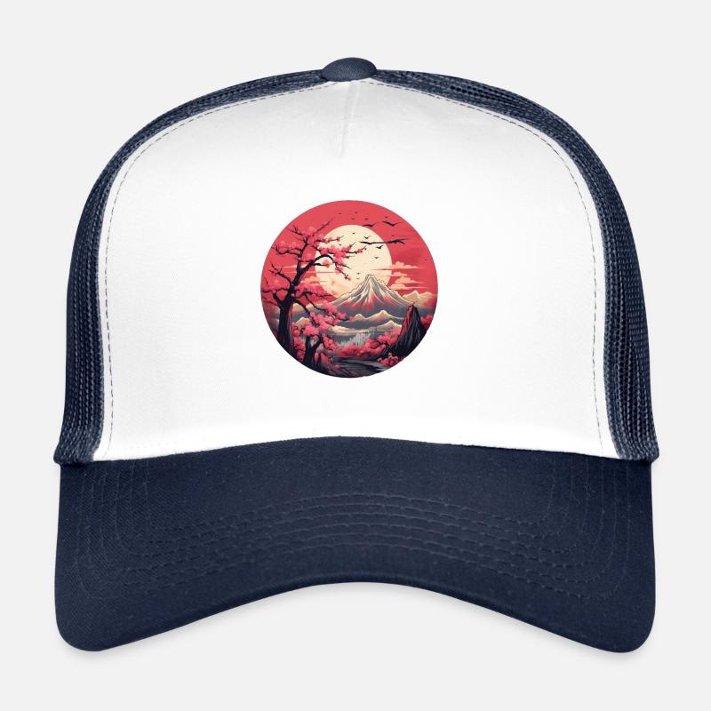 Fleurs de cerisier mystiques Casquette trucker 