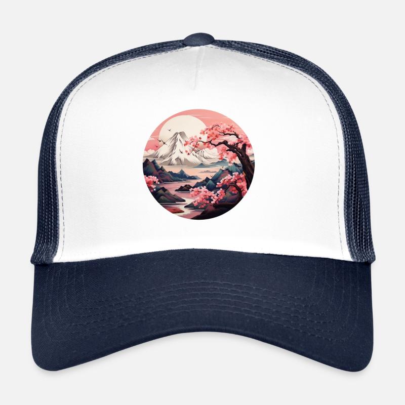 Crépuscule cerise Casquette trucker 