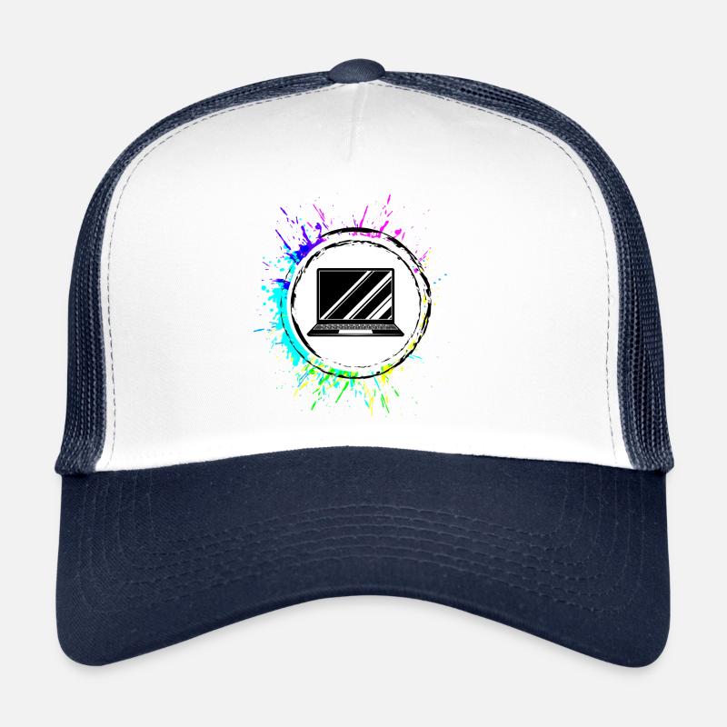 Icône d’ordinateur portable coloré Casquette trucker 