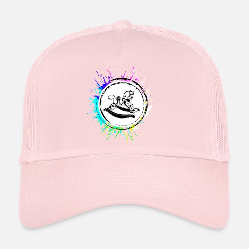 Cheval à bascule icône symbole coloré Casquette trucker 