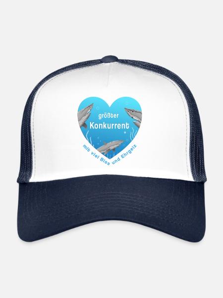 plus grand concurrent - Casquette trucker  - blanc/marine - Devant