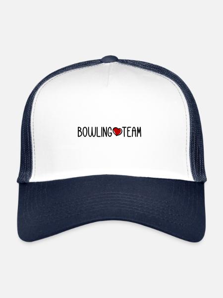Bowling Team - Trucker Cap - white/navy - Front