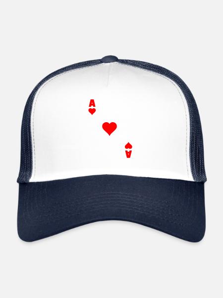 Heart A - Trucker Cap - white/navy
