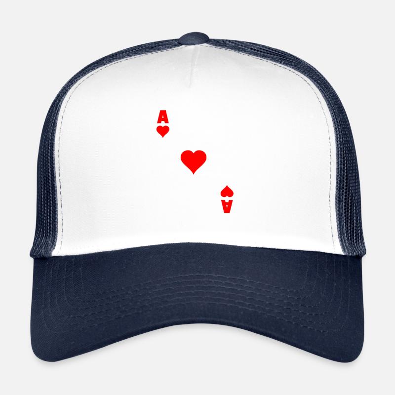 Coeur a - Casquette trucker  - blanc/marine