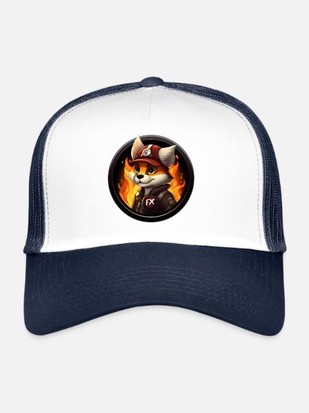 Brigade de pompiers de Füchse - Casquette trucker  - blanc/marine - Devant