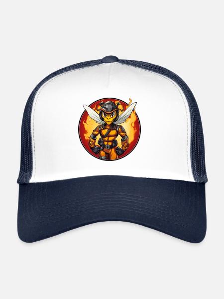 Pompiers Wasp - Casquette trucker  - blanc/marine - Devant