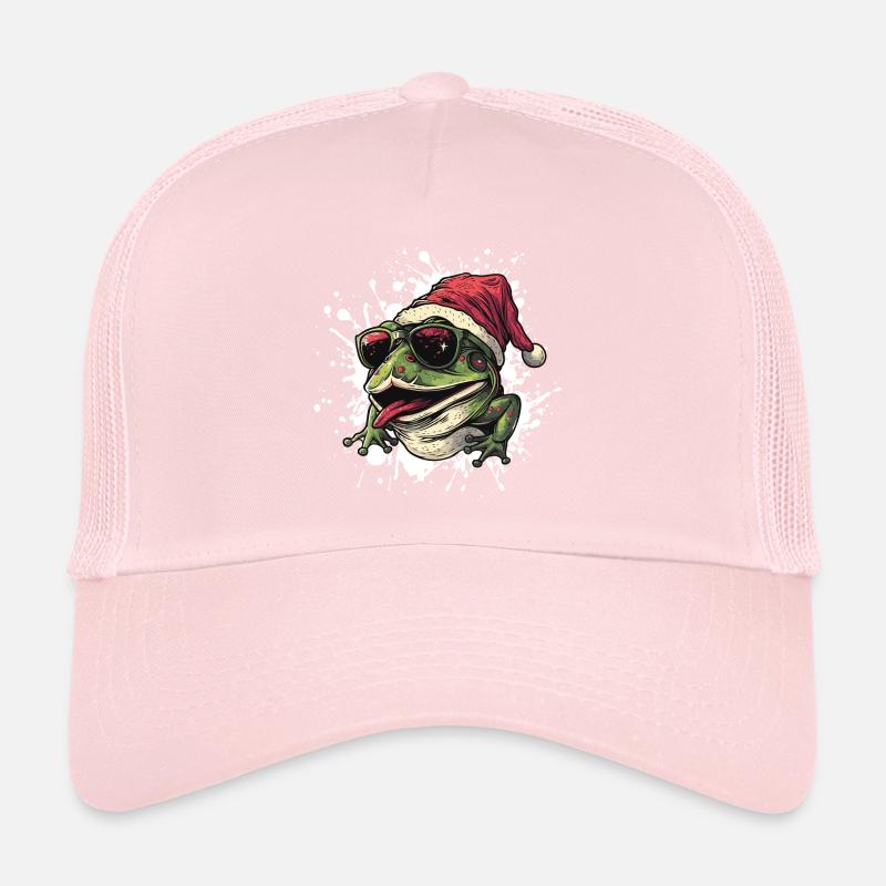 Frog Christmas Funny Trucker Cap