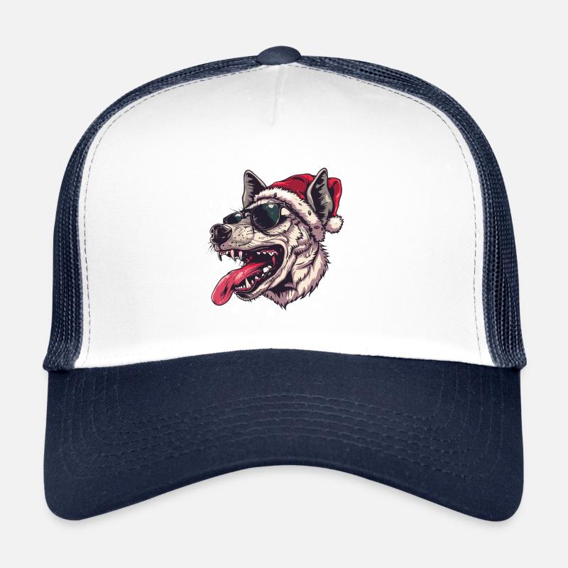 Hyène Noël drôle Casquette trucker 
