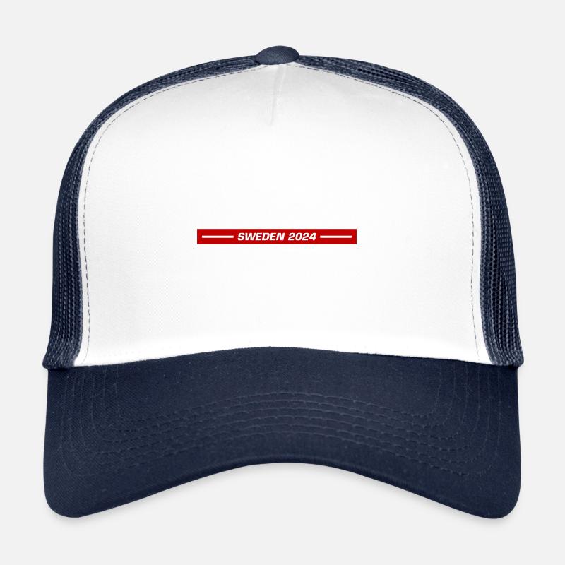 Schweden 2024 - Trucker Cap - Weiß/Navy