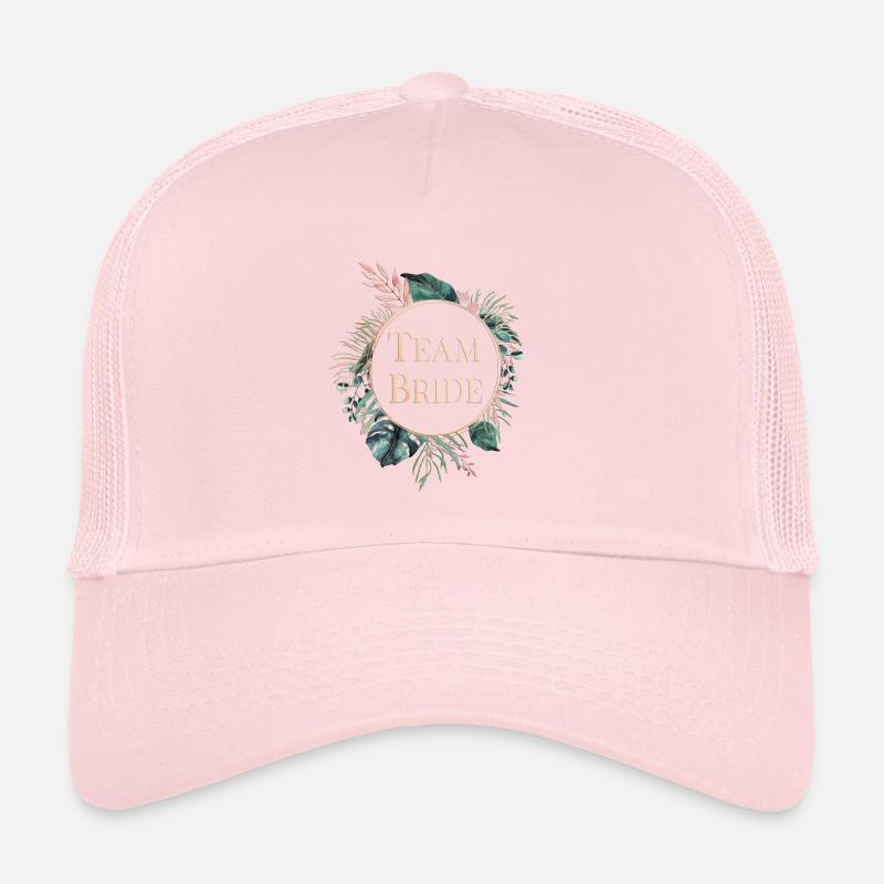 Team Bride Palms Greenery 2 Trucker Cap