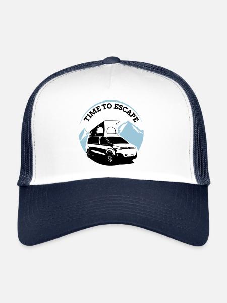 Time to Escape - Trucker Cap - white/navy - Front