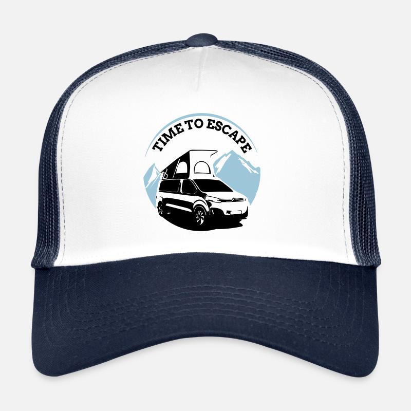 Time to Escape - Trucker Cap - Weiß/Navy