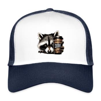 Willi Raton laveur - Casquette trucker  - blanc/marine - Devant