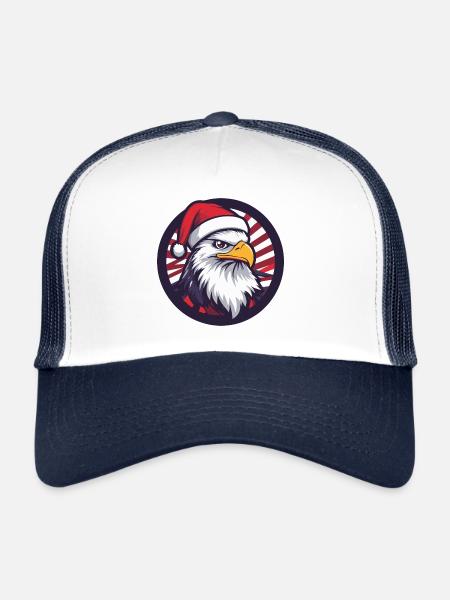 Eagle Christmas Christmas - Trucker Cap - white/navy - Front