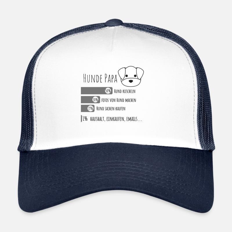 dogs Papa - Trucker Cap - white/navy