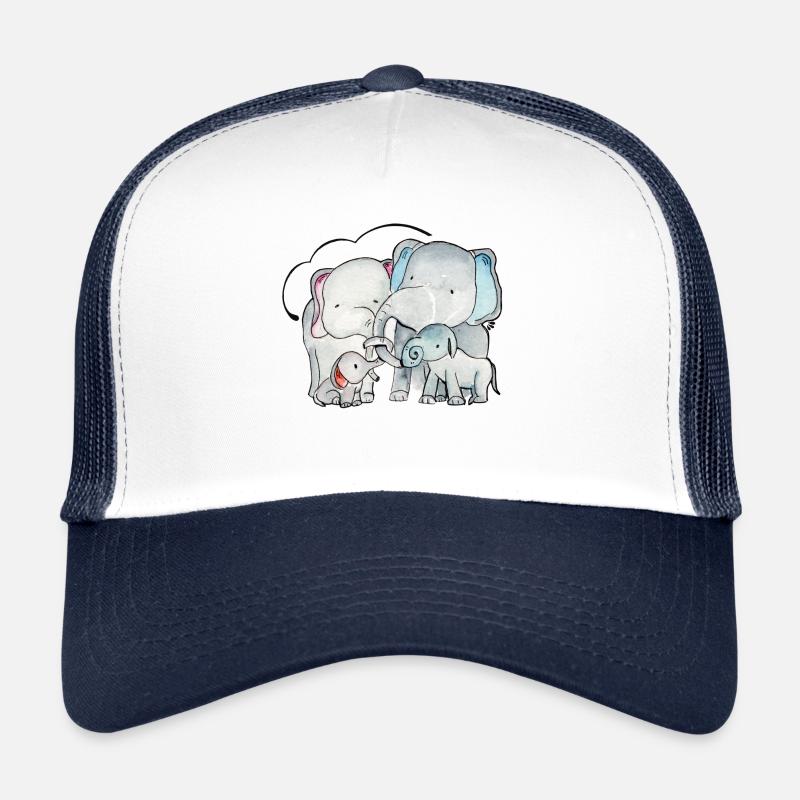 Famille d'éléphants Casquette trucker 