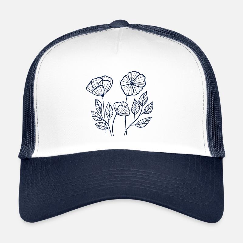 Blaue Mohnblumen Trucker Cap