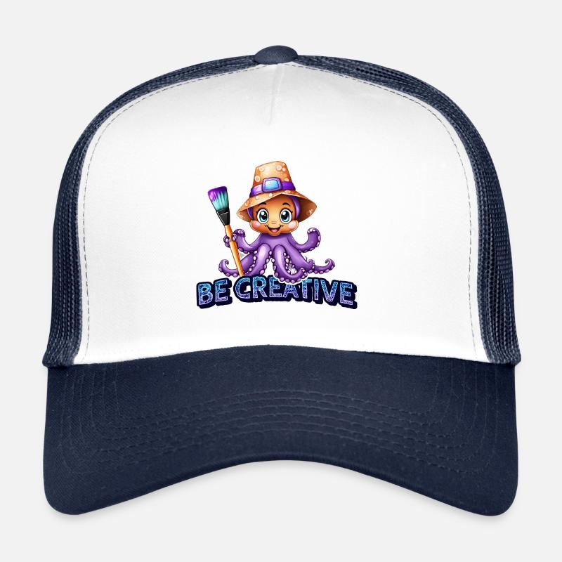 Soyez créatif comme une pieuvre Casquette trucker 