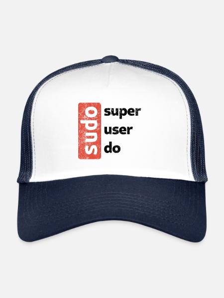 sudo - superuser do - Casquette trucker  - blanc/marine - Devant
