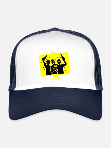Équipe de l’enterrement de vie de garçon - Casquette trucker  - blanc/marine - Devant