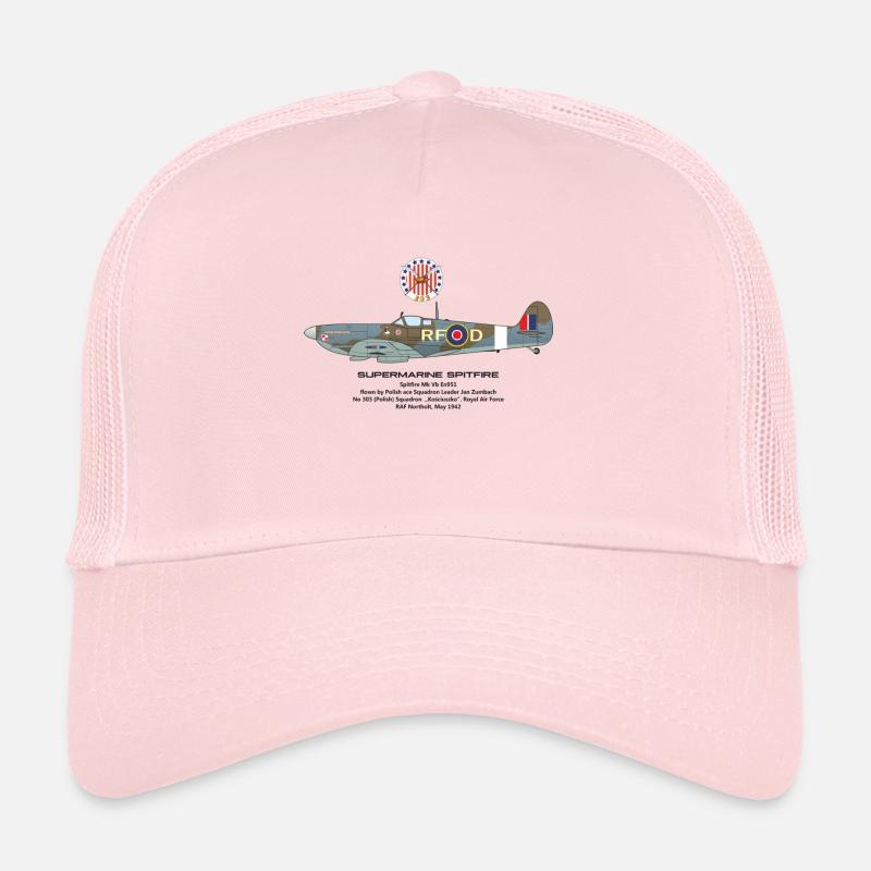 Escadron 303 Spitfire Jan Zumbach Casquette trucker 