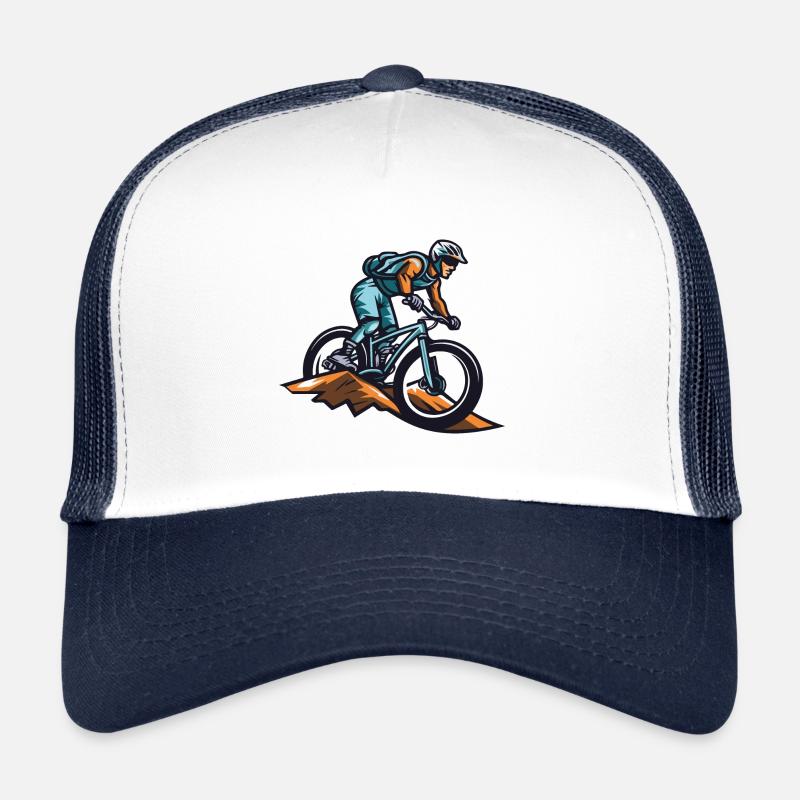 Mountain bikers Sports Mountain biking - Trucker Cap - white/navy