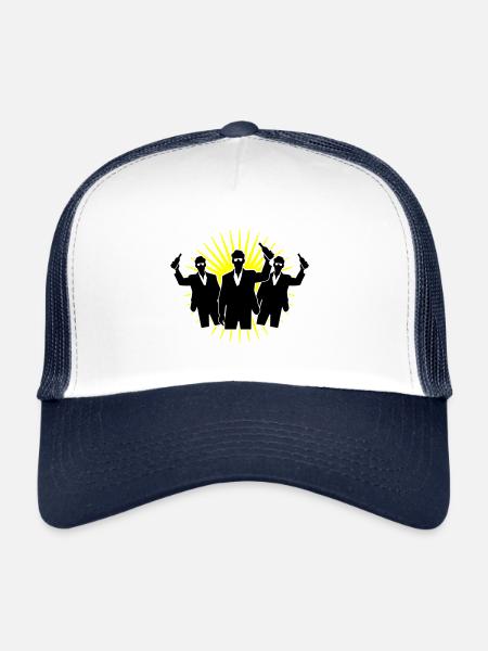 Drunk Party Booze Silhouette - Trucker Cap - white/navy - Front