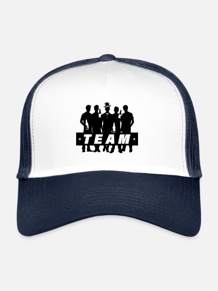Équipe de palefrenier Bachelor Bachelor - Casquette trucker  - blanc/marine - Devant