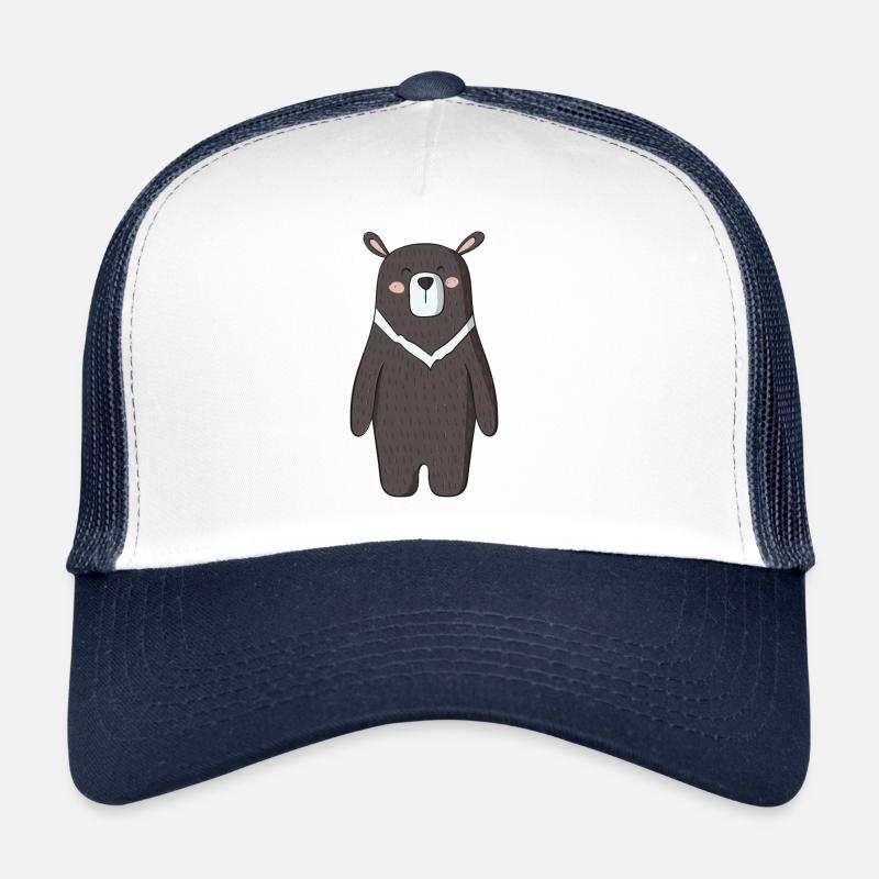 Gluecklicher Baer - Casquette trucker  - blanc/marine