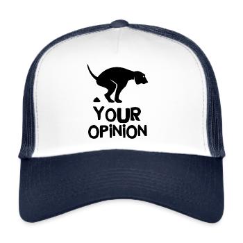 Your opinion - Trucker Cap - white/navy - Front