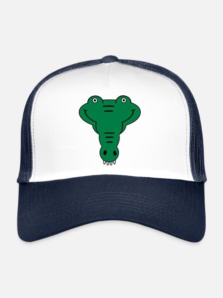 alligator - Casquette trucker  - blanc/marine - Devant