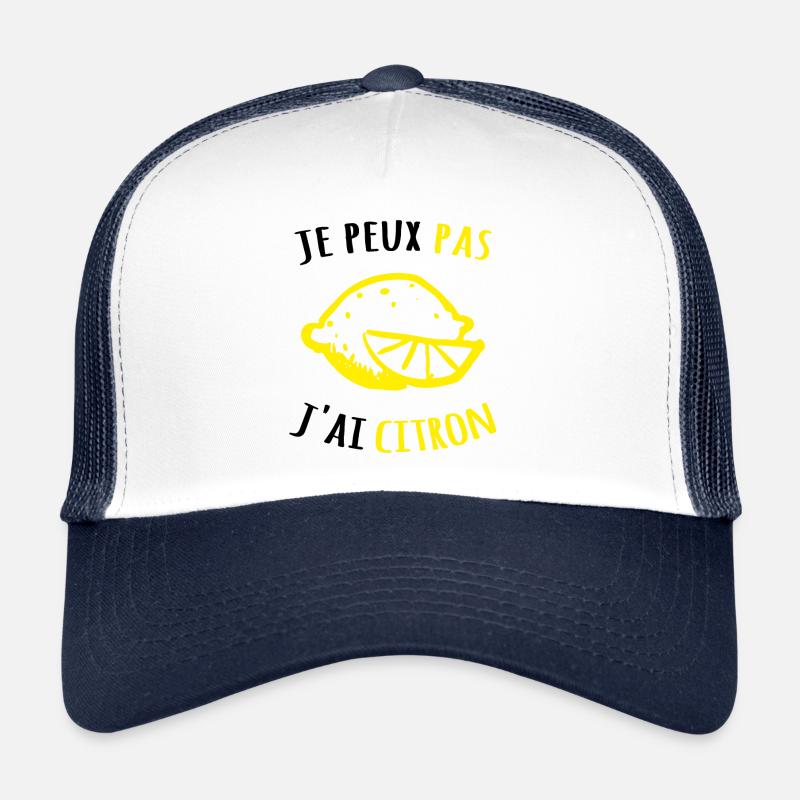 Je peux pas j'ai citron - citron jaune Casquette trucker 