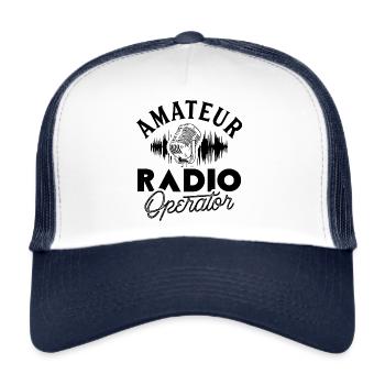 Radio amateur Radio Amateur Radio - Casquette trucker  - blanc/marine - Devant