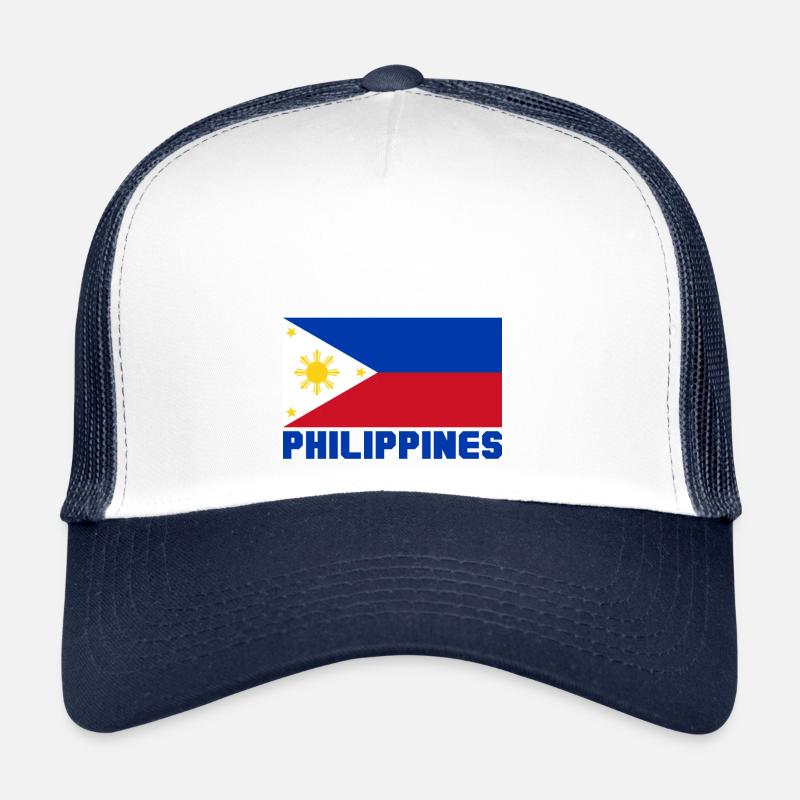 Philippines - Casquette trucker - blanc/marine