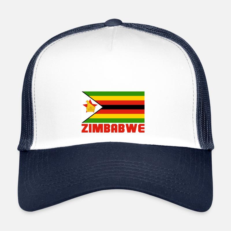 Zimbabwe - Casquette trucker  - blanc/marine