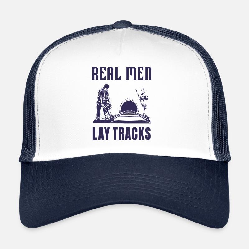 De vrais gars posent des rails Casquette trucker 
