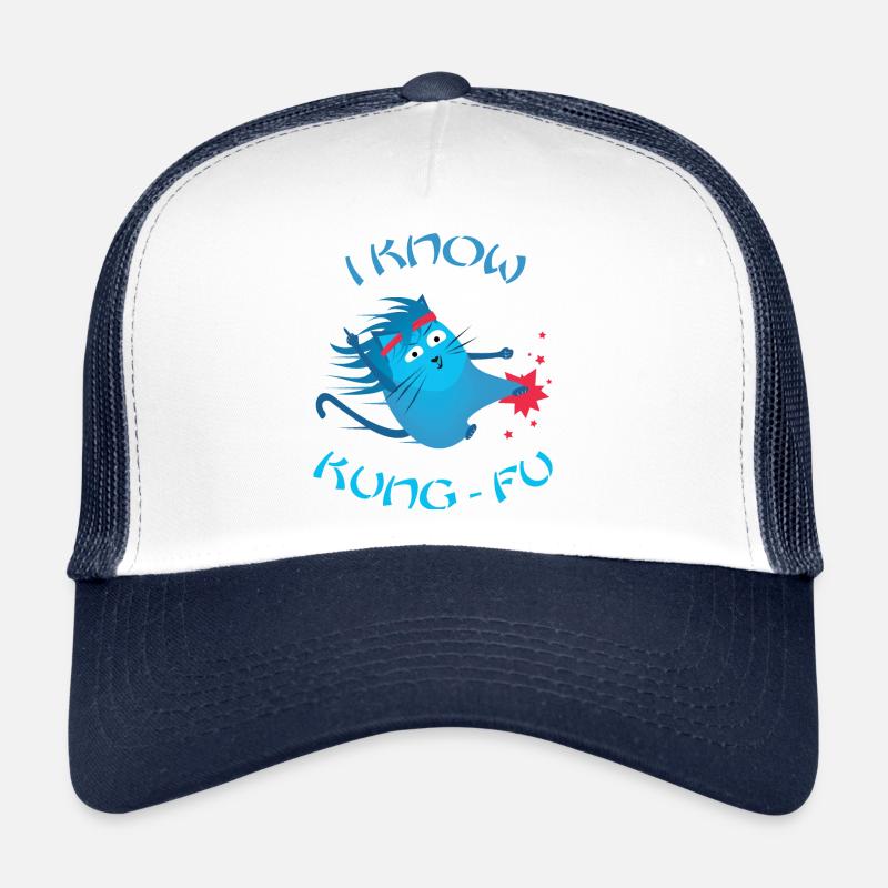 Funny Cat - I Know Kung Fu - Chats drôles Casquette trucker 