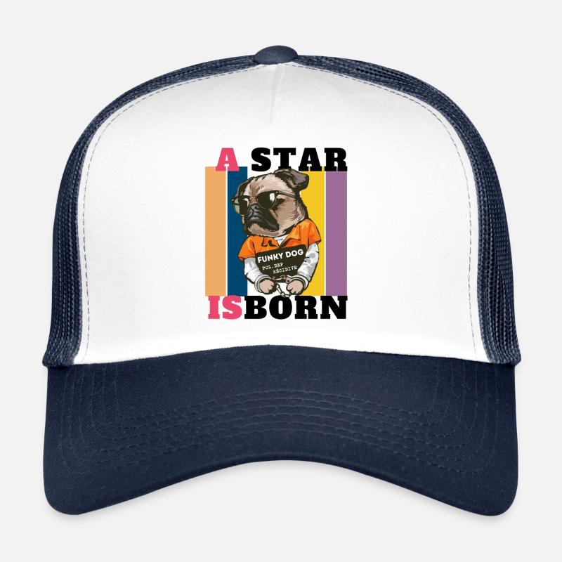 A STAR IS BORN FUNKY DOG - Casquette trucker  - blanc/marine