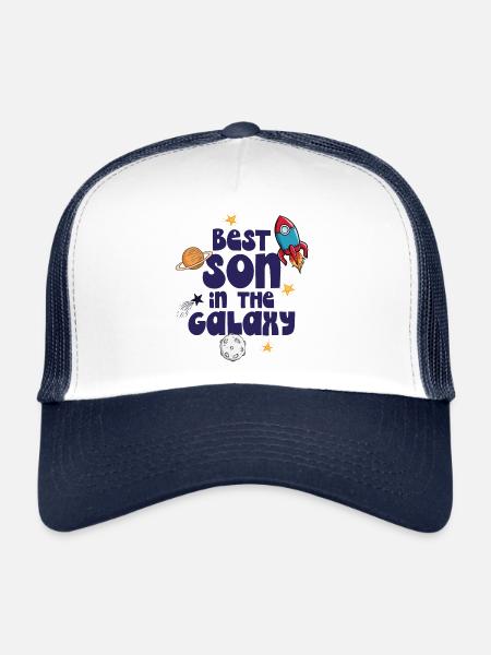 Meilleur fils de la galaxie - Casquette trucker  - blanc/marine - Devant