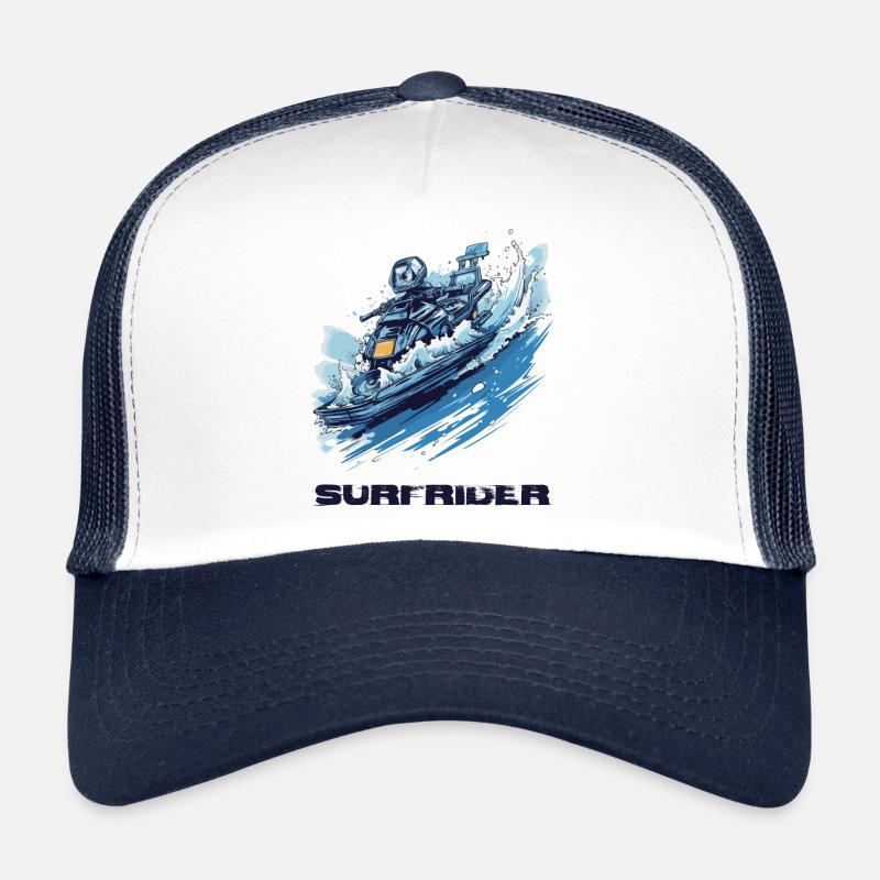 Marine Motorcycle Surfrider - Trucker Cap - white/navy