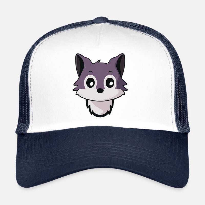 Conception de tête de loup de chien husky Casquette trucker 